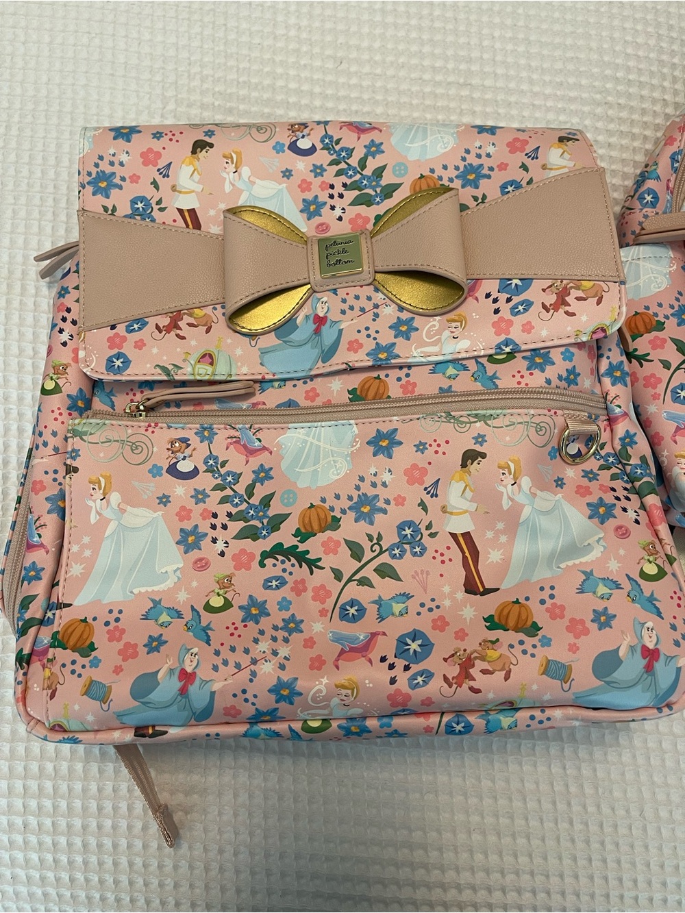 ❌SOLD❌Petunia Pickle Bottom Pink Floral Disney Princess Baby Bag - Picture 3 of 6